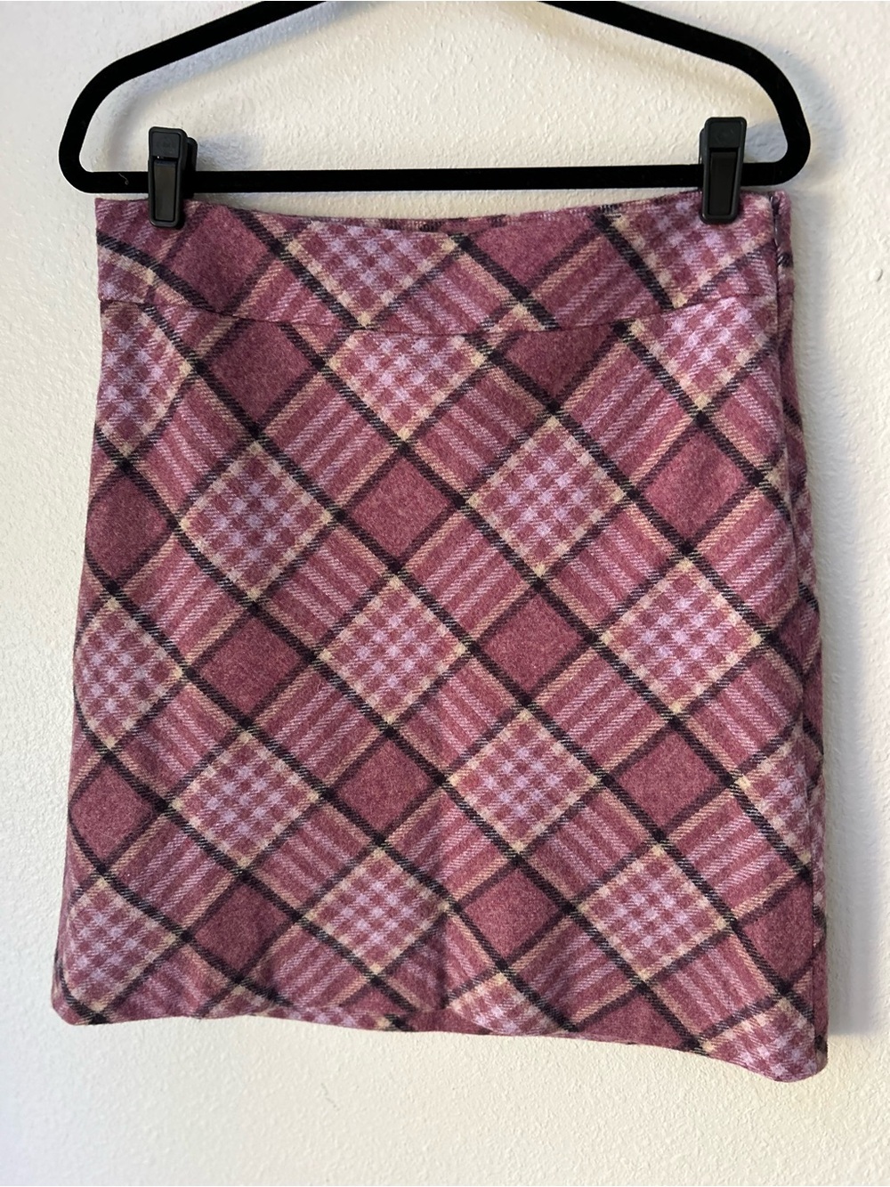 Talbot Wool Blend Purple/Lavender/Yellow Plaid Mini Dress Work Suit Skirt